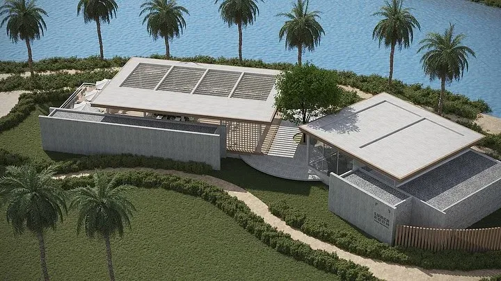Second rendering of the lakeside pavilion from a different angle